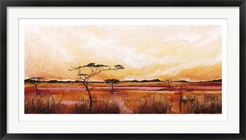Framed Art Bhundu Landscape IV by Emilie Gerard | 19 3/4 x 39 1/2