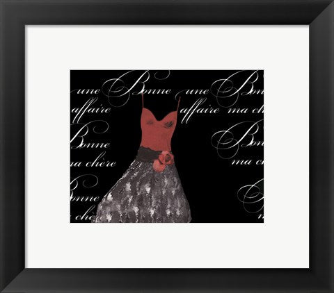Framed Art Robe de Soiree Rouge 8 x 10