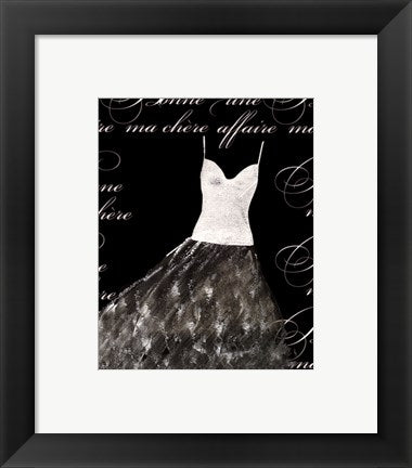 Framed Art Robe de Soiree Blanche 10 x 8