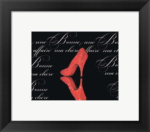 Framed Art Poussoir Rouge 8 x 10