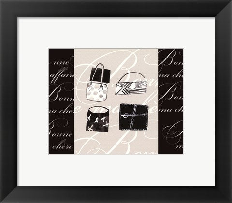 Framed Art Quatre Sacs a Main 8 x 10