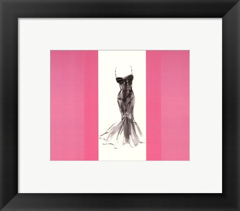 Framed Art La Robe Noire avec Rouge 8 x 10