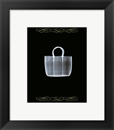 Framed Art Straw Bag in Blue 10 x 8