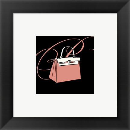 Framed Art Script with Purse in Soft Rose 6 x 6