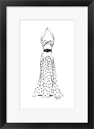 Framed Art Dress in Polka Dots by Tina Amico | 16 x 10