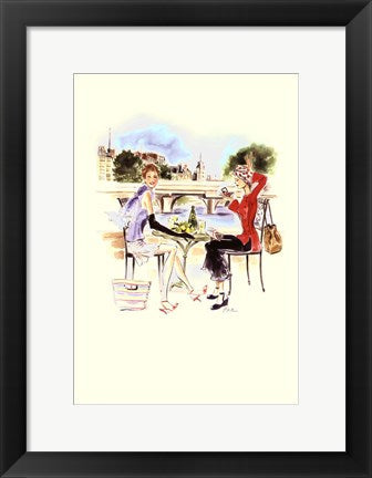 Framed Art Déjeuner Parisien by Tina Amico | 16 x 11