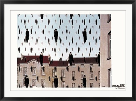 Framed Art Golconde by Rene Magritte | 27 1/2 x 39 1/2