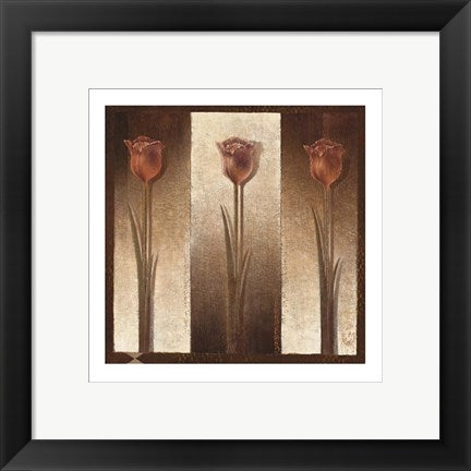 Framed Art Three Tulips by Mira Latour | 11 3/4 x 11 3/4