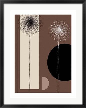 Framed Art Black and White Dandelions by Jo Parry | 31 1/2 x 23 1/2