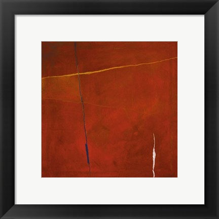 Framed Art Abstract in Red by Andreas Charalambous | 11 3/4 x 11 3/4