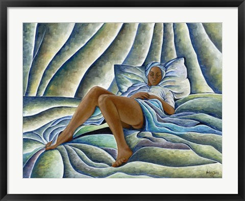 Framed Art Dreaming Woman by Nathaniel Barnes | 27 x 32