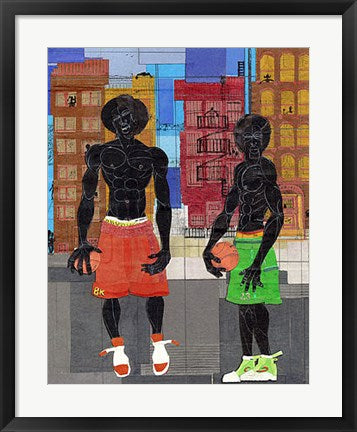 Framed Art BK Hoop Stars by Willie Torbert | 23 7/8 x 19 ½