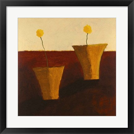 Framed Art Two Yellow Flowers I by Jamie Oliver | 19 3/4 x 19 3/4
