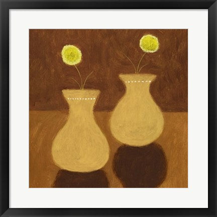 Framed Art Two Yellow Flowers II by Jamie Oliver | 19 3/4 x 19 3/4