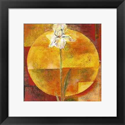 Framed Art White Iris by Yvonne Dulac | 11 3/4 x 11 3/4