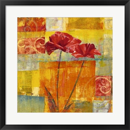 Framed Art Red Tulips I by Yvonne Dulac | 19 3/4 x 19 3/4