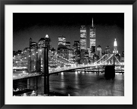 Framed Art Brooklyn Bridge by Henri Silberman | 23 1/2 x 31 1/2