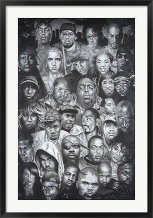 Framed Art Hip-Hop Montage by Herbert Beyer | 36 x 24