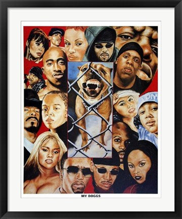 Framed Art My Doggs by Andrew Nichols | 29 7/8 x 24
