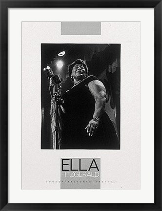 Framed Art Ella Fitzgerald 27 1/2 x 19 3/4