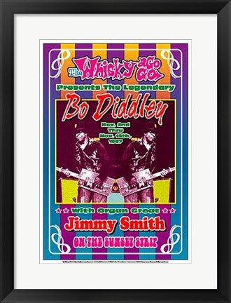 Framed Art Bo Diddley, 1967: Whisky-A-Go-Go, Los Angeles by Dennis Loren