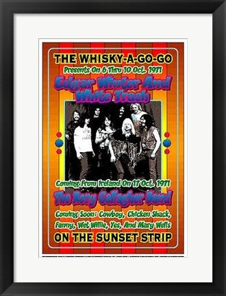 Framed Art Edgar Winter and White Trash, 1971: Whisky-A-Go-Go, Los Angeles by ...