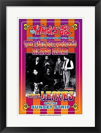 Framed Art Paul Butterfield Blues Band & The Leaves, 1966: Whisky-A-Go-Go, Los...