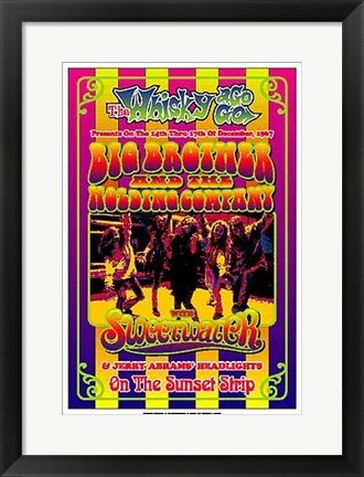 Framed Art Big Brother and the Holding Company & Sweetwater, 1967: Whisky-A-Go...