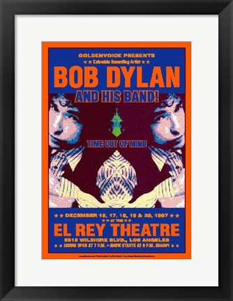 Framed Art Bob Dylan, El Rey Theatre, Los Angeles, 1997 by Dennis Loren