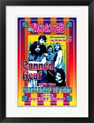 Framed Art Canned Heat, 1968: Whisky-A-Go-Go, Los Angeles by Dennis Loren