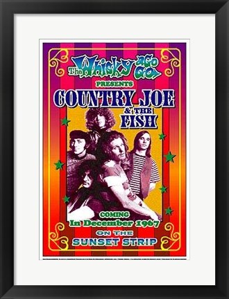 Framed Art Country Joe and the Fish, 1967: Whisky-A-Go-Go, Los Angeles by Denn...