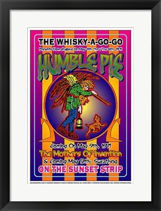 Framed Art Humble Pie, 1971: Whisky-A-Go-Go, Los Angeles by Dennis Loren