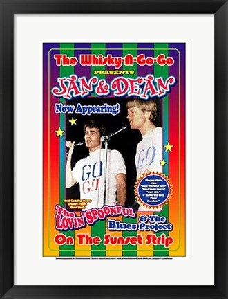 Framed Art Jan & Dean, 1965: Whisky-A-Go-Go, Los Angeles by Dennis Loren