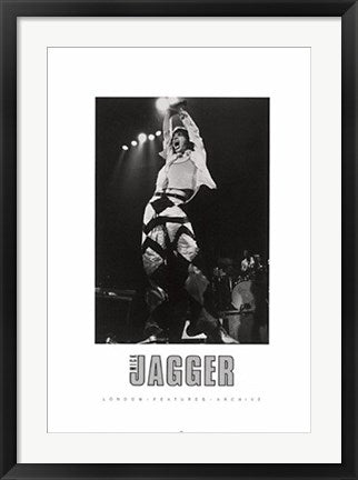 Framed Art Mick Jagger 27 1/2 x 19 3/4
