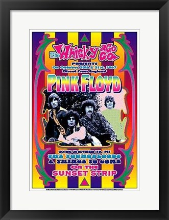 Framed Art Pink Floyd, 1967: Whisky-A-Go-Go, Los Angeles by Dennis Loren