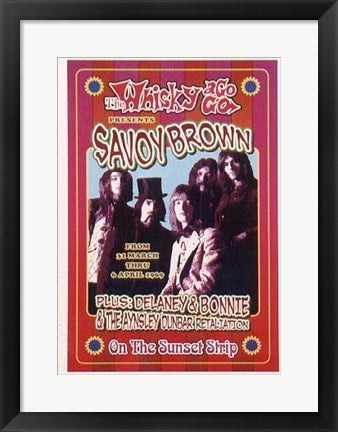 Framed Art Savoy Brown, 1969: Whisky-A-Go-Go, Los Angeles by Dennis Loren