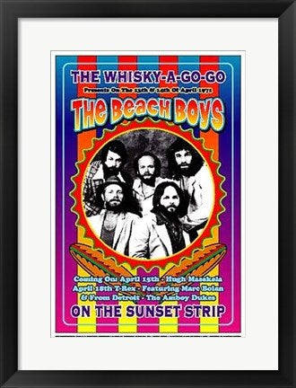 Framed Art The Beach Boys, 1971: Whisky-A-Go-Go, Los Angeles by Dennis Loren