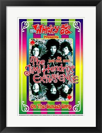 Framed Art The Jimi Hendrix Experience, 1967: Whisky-A-Go-Go, Los Angeles by D...