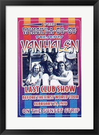 Framed Art Van Halen, 1978: Whisky-A-Go-Go, Los Angeles by Dennis Loren