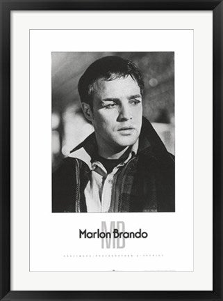 Framed Art Marlon Brando 27 1/2 x 19 3/4