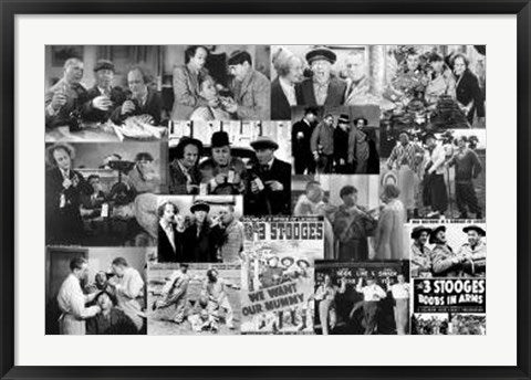 Framed Art The Three Stooges: Movie Collage 24 x 36