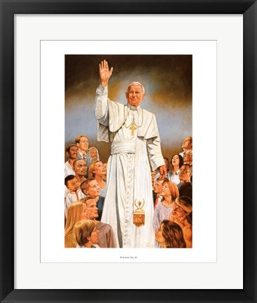 Framed Art A Blessing to All People - Pope John Paul II by Tom Simonton