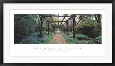 Framed Art Garden Path by Richard Berenholtz | 18 x 36