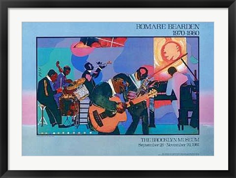 Framed Art Jamming at the Savoy by Romare Bearden | 22 x 31 3/4