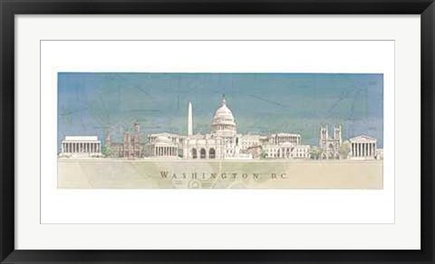 Framed Art Washington DC by Craig Holmes | 13 x 32