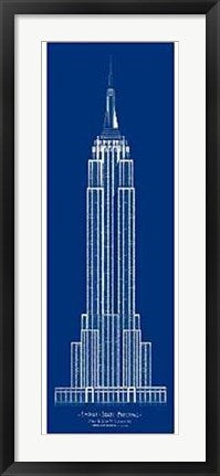 Framed Art Empire State Building by Andy Hickes | 36 x 12