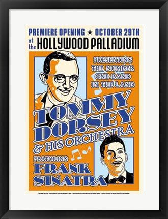 Framed Art Tommy Dorsey & Frank Sinatra: Hollywood Palladium 1940 