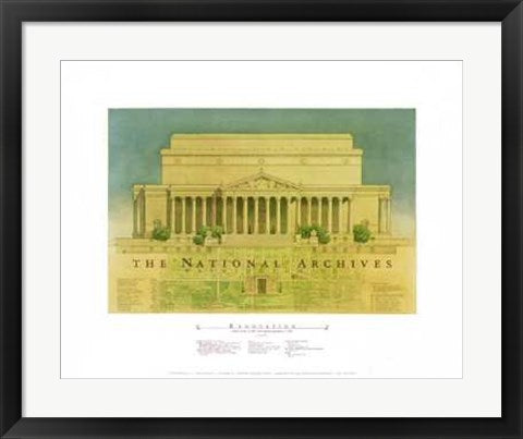 Framed Art The National Archives, Washington DC by Craig Holmes