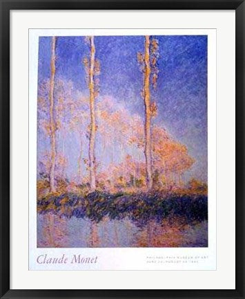 Framed Art Poplars (Philadelphia Museum) by Claude Monet | 38 1/2 x 30