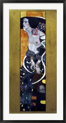 Framed Art Giuditta II (Salome), 1909 by Gustav Klimt | 39 1/2 x 18 5/8